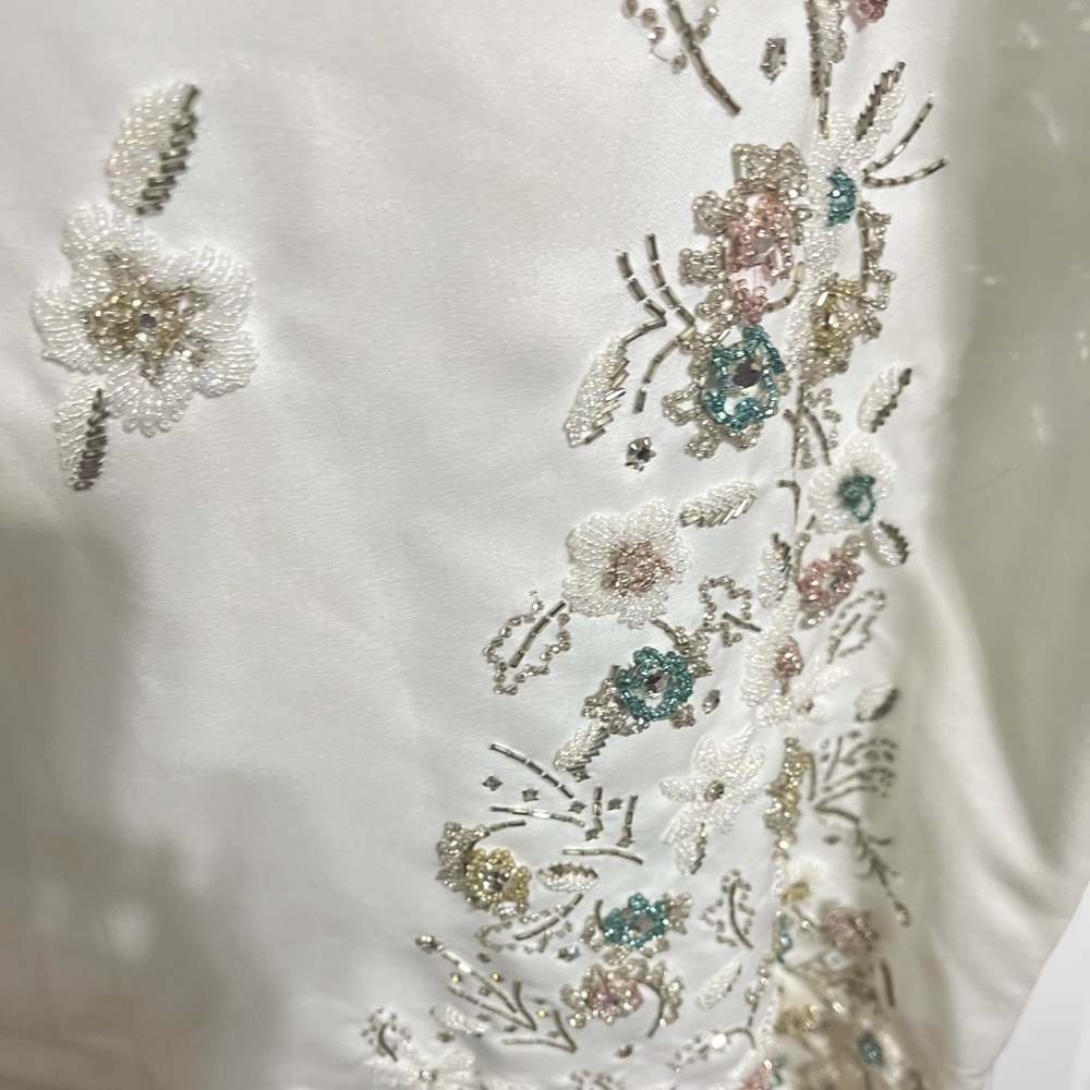 Beautiful wedding gown or ball gown.